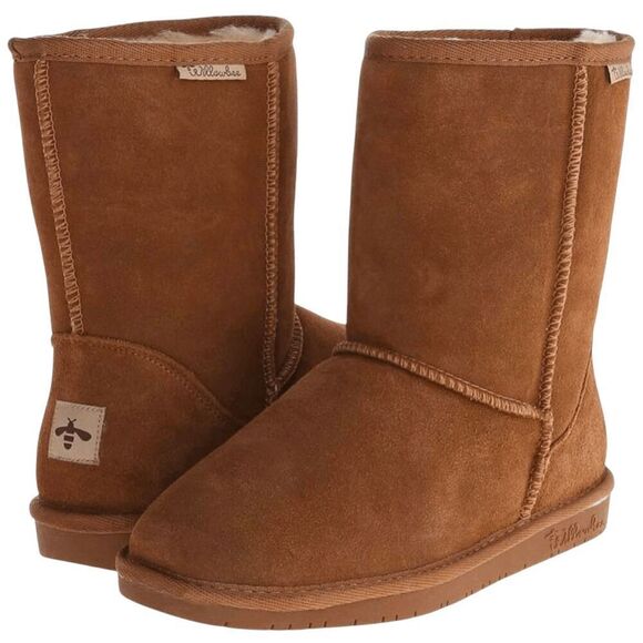WILLOWBEE Women's 8 Inch Suede Shearling Boot Size 8 - Picture 1 of 7